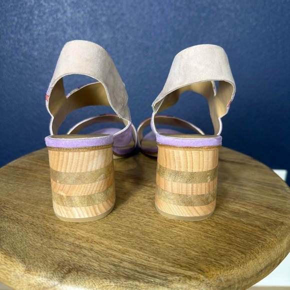 Vaneli Purple and Melon Color Block Heeled Sandals, Size 10 WIDE - Picture 4 of 6